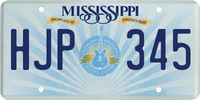 MS license plate HJP345
