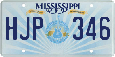 MS license plate HJP346