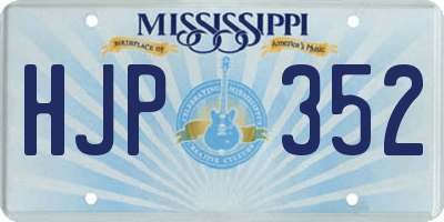 MS license plate HJP352