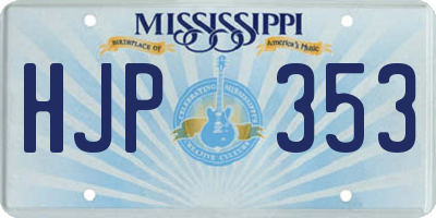 MS license plate HJP353