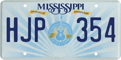 MS license plate HJP354