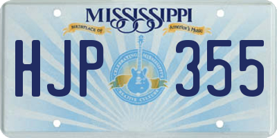 MS license plate HJP355