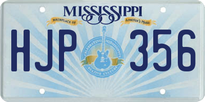 MS license plate HJP356