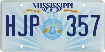 MS license plate HJP357