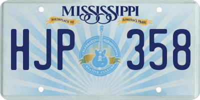MS license plate HJP358