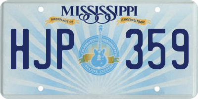 MS license plate HJP359
