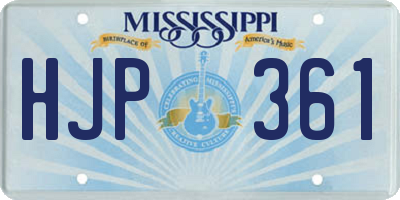 MS license plate HJP361
