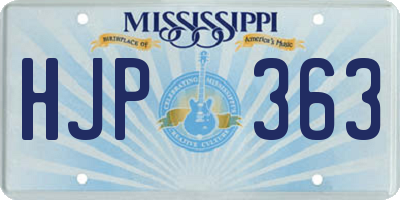MS license plate HJP363