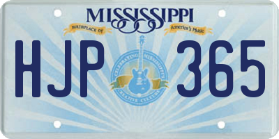 MS license plate HJP365