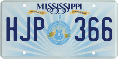 MS license plate HJP366