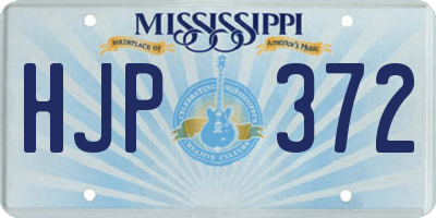MS license plate HJP372