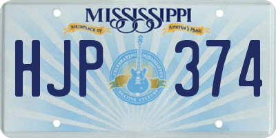 MS license plate HJP374