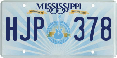 MS license plate HJP378