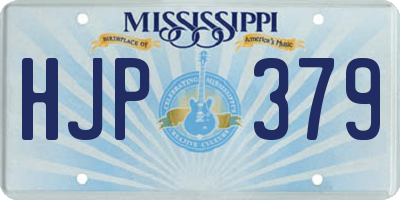 MS license plate HJP379