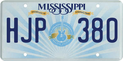 MS license plate HJP380