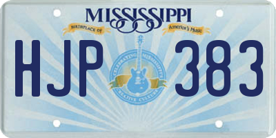 MS license plate HJP383