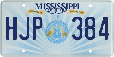 MS license plate HJP384