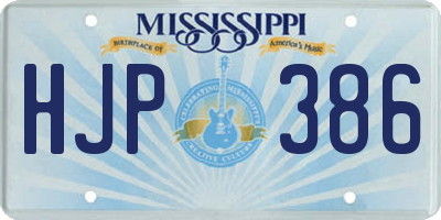 MS license plate HJP386