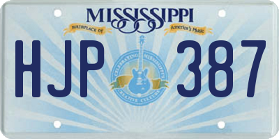 MS license plate HJP387