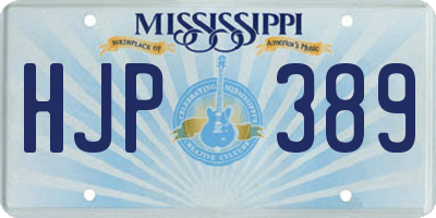 MS license plate HJP389