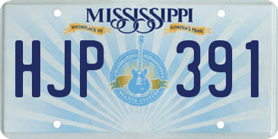 MS license plate HJP391
