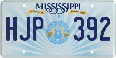 MS license plate HJP392