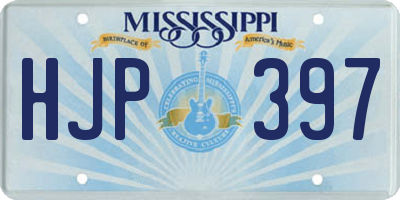 MS license plate HJP397