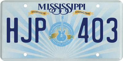 MS license plate HJP403