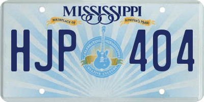 MS license plate HJP404