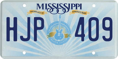 MS license plate HJP409