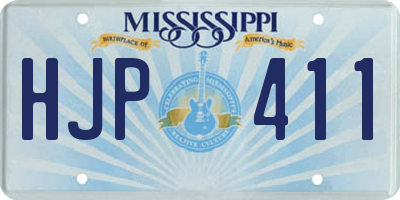 MS license plate HJP411