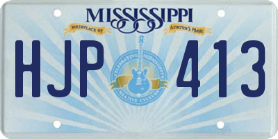 MS license plate HJP413