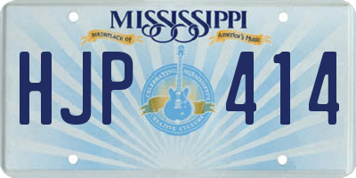 MS license plate HJP414