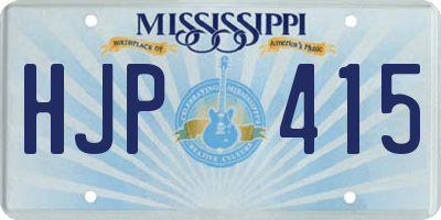 MS license plate HJP415