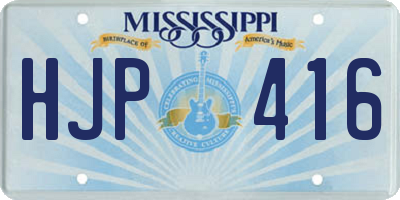 MS license plate HJP416