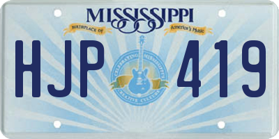 MS license plate HJP419