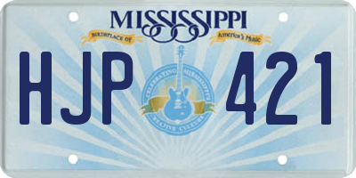MS license plate HJP421