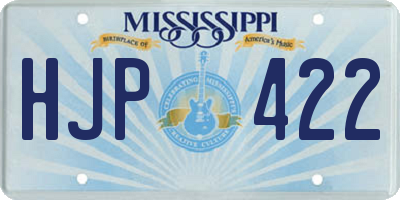 MS license plate HJP422