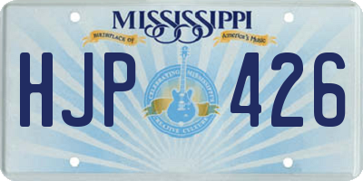 MS license plate HJP426
