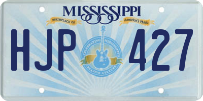 MS license plate HJP427