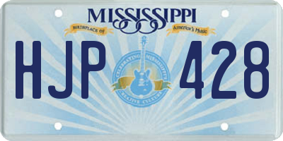 MS license plate HJP428