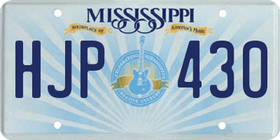 MS license plate HJP430