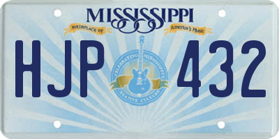 MS license plate HJP432