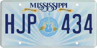 MS license plate HJP434