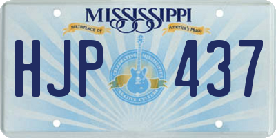 MS license plate HJP437