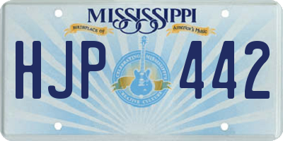 MS license plate HJP442