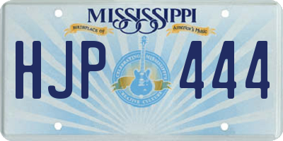 MS license plate HJP444