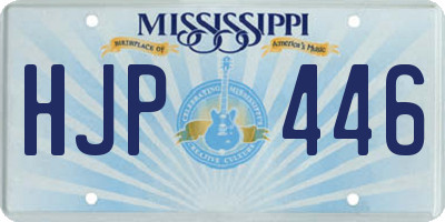 MS license plate HJP446