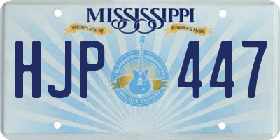 MS license plate HJP447