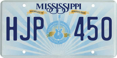 MS license plate HJP450